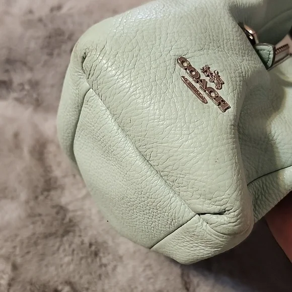Mint Green Leather Coach MADISON - Picture 4 of 13
